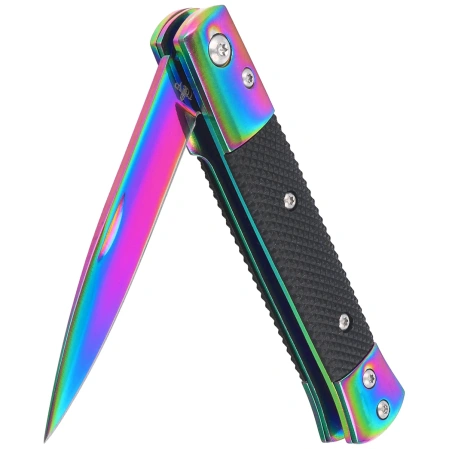 Nóż składany Third Decor Habitat N118W Black Aluminium/Rainbow Steel, Rainbow 420 (TH-N118W)