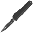Microtech Cypher II D/E OTF Knife Black Aluminum, Tactical F/S M390MK by Deryk Munroe and Tony Marfione (1242-3T)