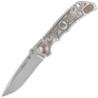 Spartan Blades Harsey Folder ''Flourishes'' Gray Titanium, Stonewashed MagnaCut by William W. Harsey (SF5FLRISHS)