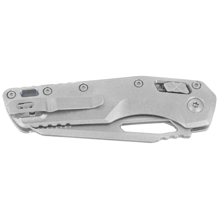 Microtech Amphibian Ram-Lok S/E Marfione Select Knife Stonewashed Slab Side Titanium, Bronze HW, Stonewashed M390MK by Tony Marfione (137RL-10MS1)
