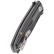 Nóż składany Bestech Fin Black / Blue / Brown G10, Black Stonewashed 14C28N (BG34D-3)