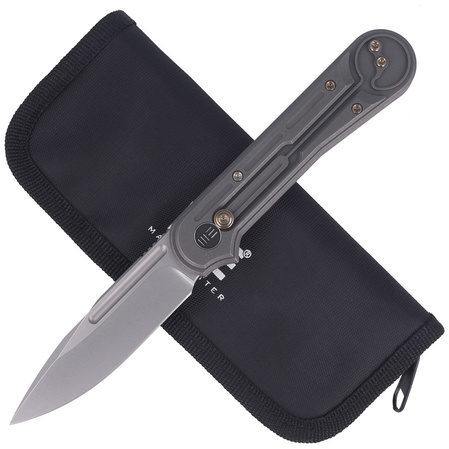Nóż składany WE Knife Double Helix Gray Titanium, Satin CPM S35VN (815F)