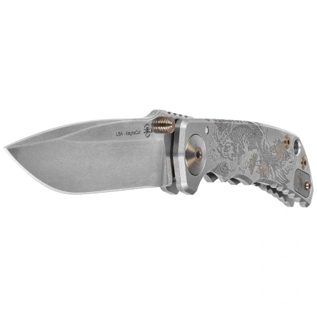 Spartan Blades Harsey Folder ''Koi Fish'' Titanium, Stonewashed MagnaCut
