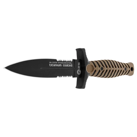 Nóż boot K25 RK-32206 Coyote ABS/Black Rubber, Black Titanium 7Cr17Mov