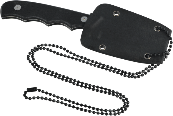Viper Tecnocut TCN3418 Neck Knife - Black G10, Black Stonewashed 440