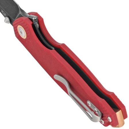 Viper Katla LE No 088/150 Red G10, Dark Stonewashed M390 by Jesper Voxnæs/Jens Ansø Knife (V5984GR3D)