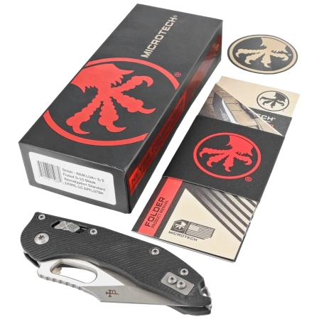 Nóż składany Microtech Stitch Ram-Lok S/E Black Fluted G10, Apocalyptic M390MK by Borka Blades and Tony Marfione (169RL-10APFLGTBK)