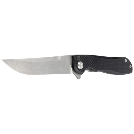 Real Steel Megalodon Revival G10/Carbon Fiber, Stonewashed N690 by Carson Huang (7422)