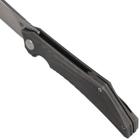 Bestech Kamoza Dark Grey/Titanium, Stonewashed M390 by Kombou Knife (BT1911A)