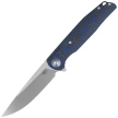 Bestech Ascot Blue Carbon Fiber/G10, Satin D2 Knife (BG19C)