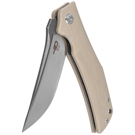 Nóż składany Bestech Scimitar Beige G10, Gray/Satin D2 (BG05C-2)