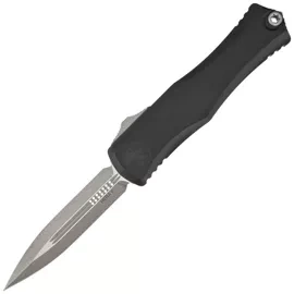 Microtech Hera II D/E OTF Knife Black Aluminum, Apocalyptic M390MK by Tony and Sean Marfione (1702-10AP)