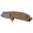 CIVIVI Brigand Tan Coarse G10 Handle Gray S/S Liner D2 Blade, Satin Finish (C909B)