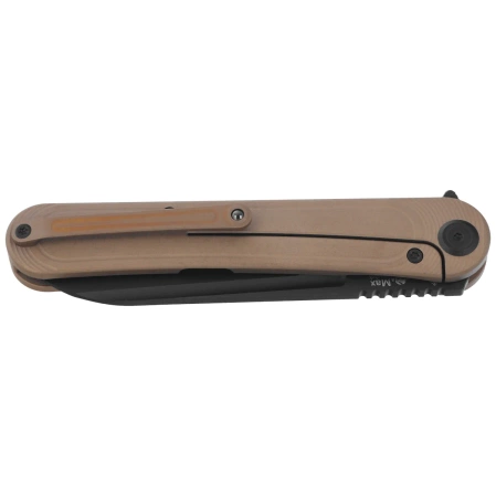 Nóż składany KB Kubey Dandy Gold Titanium, Blackwashed CPM S90V by Maksym Tkachuk (KB247E)
