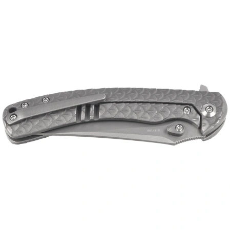 Nóż składany WeKnife Dracarys LE No 015/199 Gray Titanium, Stonewashed M390 (WE25061B-1)
