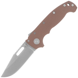 Demko AD20S Clip Point Knife Earth G10, Stonewashed MagnaCut by Andrew Demko (MGAD20S-MAG-EARG10-CP)