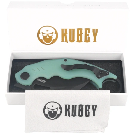 Nóż składany Kubey Wrath Jade G10, Blackwashed 14C26N by MUZI Design (KU261K)