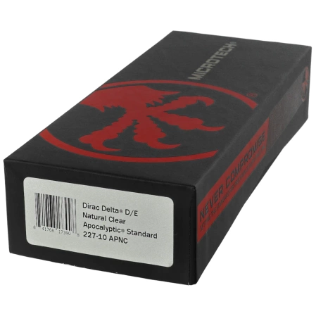 Microtech Dirac Delta D/E OTF Knife Natural Clear Aluminum, Apocalyptic M390 by Tony Marfione (227-10APNC)