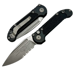 Microtech LUDT Gen III S/E Automatic Knife Black Aluminum, Apocalyptic P/S M390MK by Tony Marfione (1135-11AP)