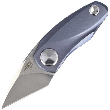 Bestech Tulip Frame Lock Knife Blue Titanium, Stonewashed / Satin M390 by Ostap Hel (BT1913B)