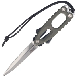 MAC Coltellerie Gunster Diving Knife Green FRN, Satin MA5 by Moris Baroni (GNR11.V)