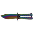 Nóż motylek Martinez Albainox Balisong, Rainbow Finish (02103)