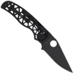 Spyderco Edgerati Knife Black Aluminum, Black DLC CPM S30V by Sal Glesser (C266BKALBKP)