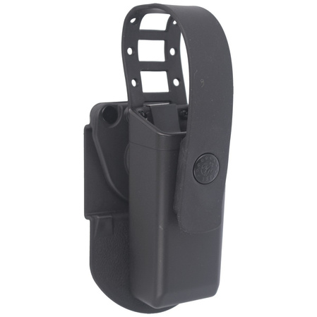 ESP Double-Stack 9 mm / .40 Magazine Pouch with Rotating ESP Paddle Mount and Safety Strap, Black (MH-04-S)