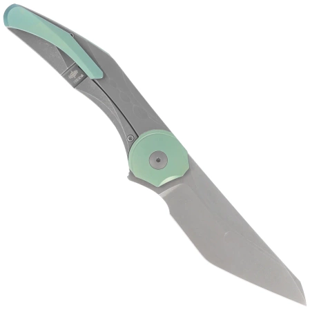 Nóż składany Bestech Excentric Gray Titanium, Dark Bead Blasted/Stonewashed M390 by Kombou and TNT Knives (BT2412C)