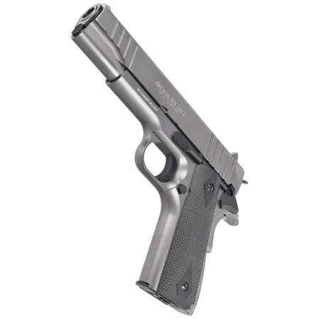 Zestaw pistolet wiatrówka Voltran Ekol ES 1911 v2 Fume 4.5 mm - Blow Back, 1500 BBs, 10 kapsuł, tarcze