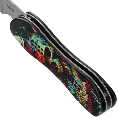 Nóż składany Third Decor Habitat N119D Snowboard Double-Sided 3D Skull Print Aluminium, Mirror 420 (TH-N119D)