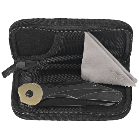 Nóż składany Bestech Excentric Black Titanium, Black Stonewashed M390 by Kombou and TNT Knives (BT2412B)