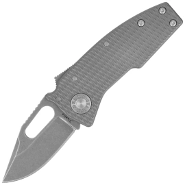 Demko Nano-Shark CP Milled Titanium, Stonewashed CPM 20CV by Andrew Demko (NANO-20CV-Milled TI-CP)