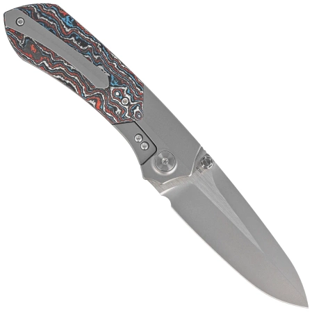 Nóż składany Remette RT-Meteor Gray Titanium/Nebula Carbon Fiber, Pearlescent M390 (RTPT-A )