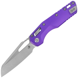 Nóż składany Microtech MSI S/E Purple Slab Side Aluminium, Stonewashed M390MK by Tony Marfione (210-10PU)