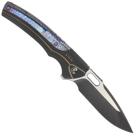 WE Knife Exciton LE No 189/210 Black / Flamed Titanium, Two Tone CPM 20CV (WE22038A-4)