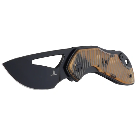 Bestechman Triassic Knife Clear Ultem, Black PVD 14C28N by Denis Simonutti (BMK17E)