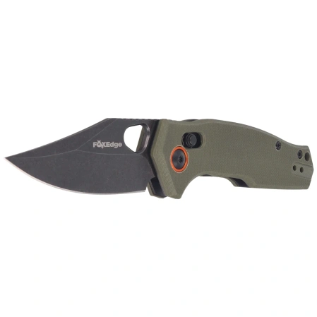 FoxEdge Crew Knife OD Green G10, Black Stonewashed 9Cr14Mov (FE-039 G10OD)