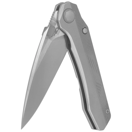 Nóż składany Bestech Wet Nellie Two Tone Gray Titanium, Satin MagnaCut by Kombou (BT2505B)