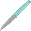 Nóż składany KB Kubey Dandy Green Titanium, Sandblasted CPM S90V by Maksym Tkachuk (KB247F)