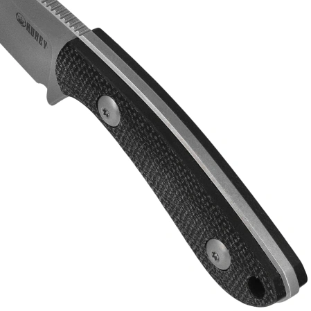 Kubey Bloom Knife Black Coarse Micarta, Beadblasted 14C28N by Scott Halpern (KU411A)