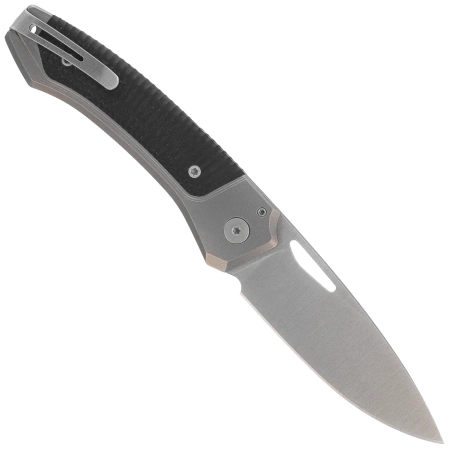 LionSteel Twain Gray Titanium / Black G10, Satin MagnaCut by Gianni Pauletta (TW GY GBK)