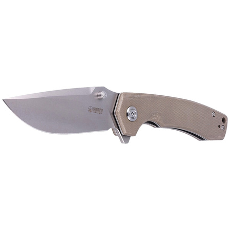 Kubey Knife Calyce Tan G10, Bead Blasted D2 (KU901D)