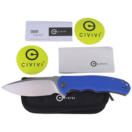 Nóż składany Civivi Praxis Blue G10, Satin 9Cr18MoV (C803E)