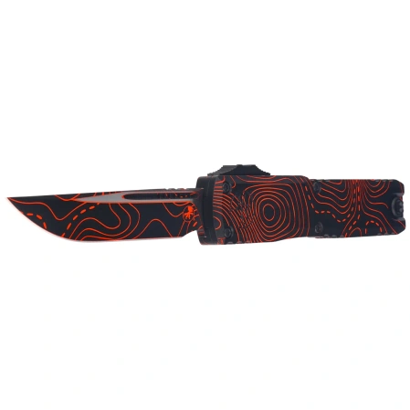 Nóż automatyczny OTF Microtech Ultratech Gen IV S/E Signature Topographic Black-Orange Camo Smooth Aluminium, Topographic Black-Orange Camo M390MK by Tony Marfione (11214-1TPBKORCS)
