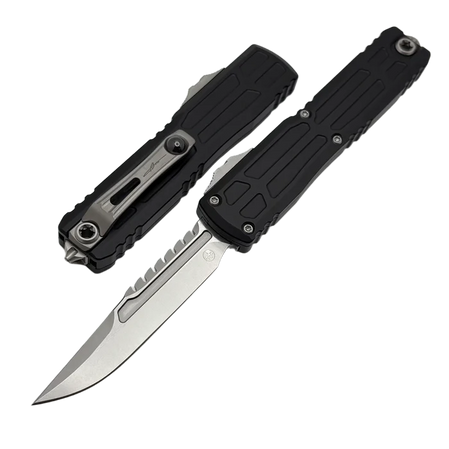 Nóż automatyczny OTF Microtech Ultratech Gen III EX-ZBP Interceptor Signature Black Aluminium, Stonewashed M390MK by Tony Marfione (1117EX-10S)