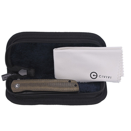 Nóż składany CIVIVI Bo Dark Green Micarta, Black Stonewashed Nitro-V by Brad Zinker (C20009B-6)