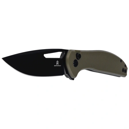 Bestechman Whalefin Knife OD Green G10, Black PVD D2 (BMK18D)