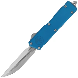 Microtech Scarab II Gen III Executive D/E-S OTF Knife Blue Aluminium, Stonewashed M390MK by Tony Marfione (1181-10BL)