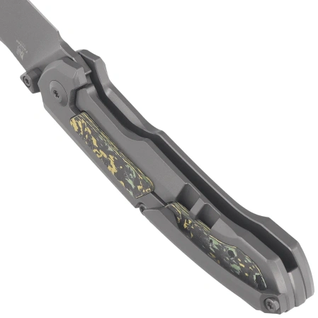 Kizer Feweed Knife Gray Titanium / Toxic Storm Fat Carbon, Gray Stonewashed S90V by Vu Huynh Nam Anh (Ki3694A2)
